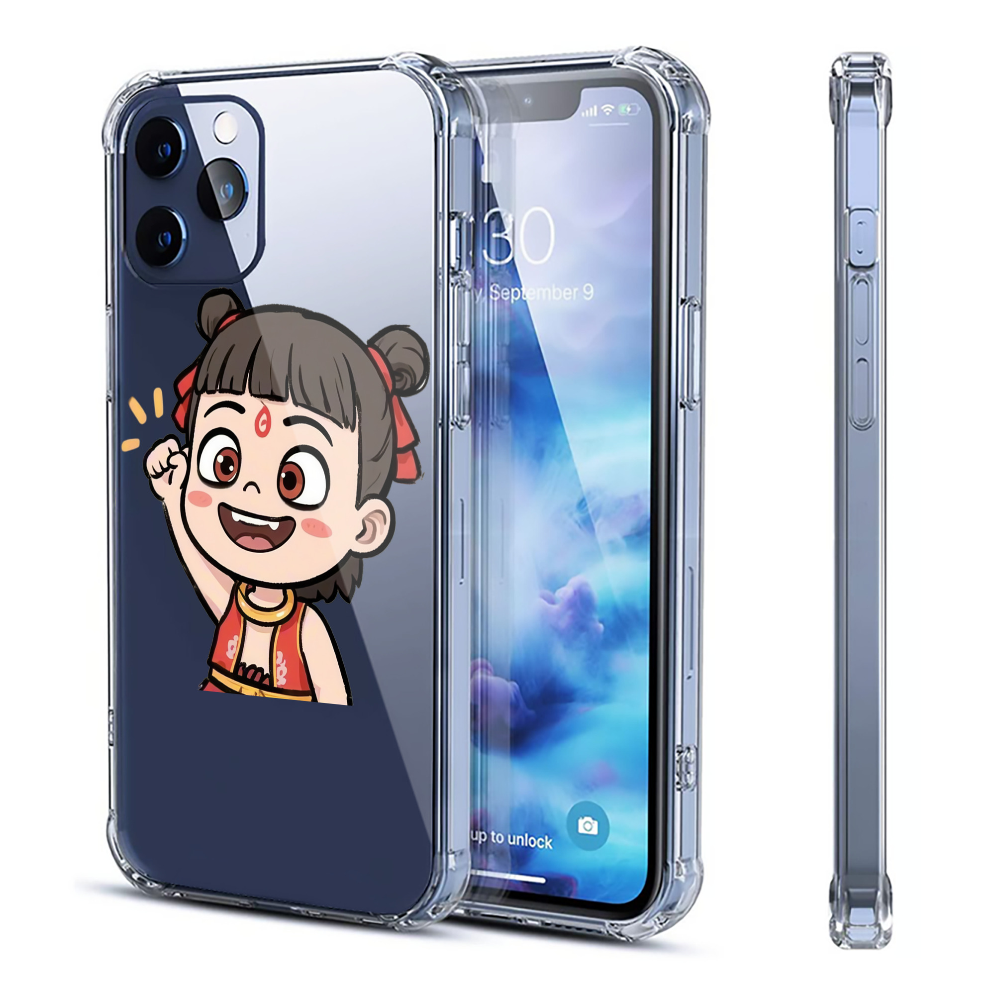 （画像用） Ne Zha 2 ナタ 魔童の大暴れ 【iPhone 12シリーズ対応】透明スマホケース（クリアソフトケース）